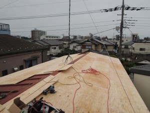 新しい野地板の製作